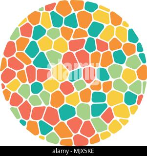 circle of mosaic elements Stock Vector