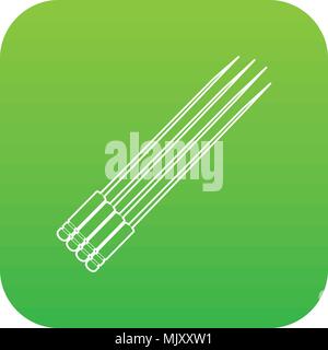 Toothpick icon green vector Stock Vector