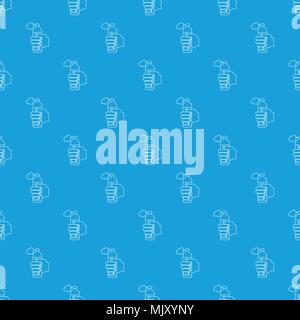 Spray insects pattern vector seamless blue Stock Vector