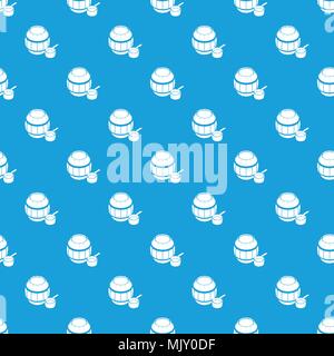 Barrel honey pattern vector seamless blue Stock Vector