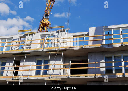 Concret building under construction at a construction site. Stock Photo