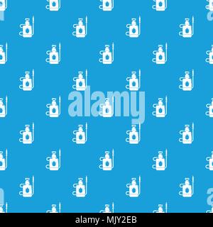 Pest control poison pattern vector seamless blue Stock Vector