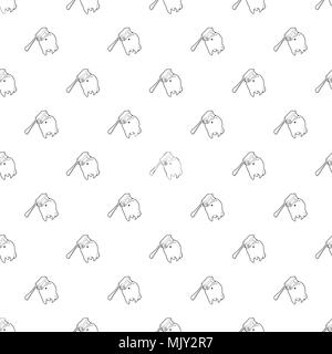 Toothbrush cleans tooth pattern vector seamless Stock Vector