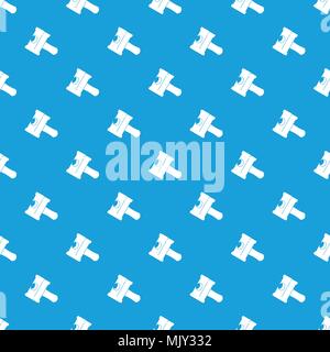 Big sledgehammer pattern vector seamless blue Stock Vector
