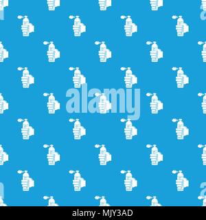 Spray insects pattern vector seamless blue Stock Vector