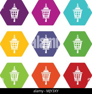 Mosquito trap icons set 9 vector Stock Vector