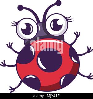 Ladybug icon, cartoon style Stock Vector