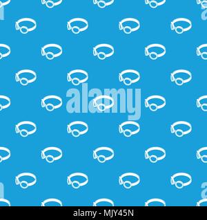 Glasses welding mask pattern vector seamless blue Stock Vector