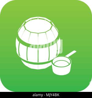 Barrel honey icon green vector Stock Vector