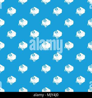Welding machine pattern vector seamless blue Stock Vector