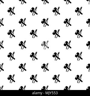 Hammer clamping mites pattern vector seamless Stock Vector