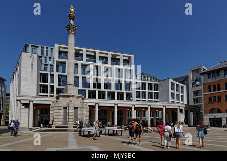 LONDON, GREAT BRITAIN, April 22, 2018 : Paternaoster Square, the renewed district around Saint-Paul Cathedral Stock Photo