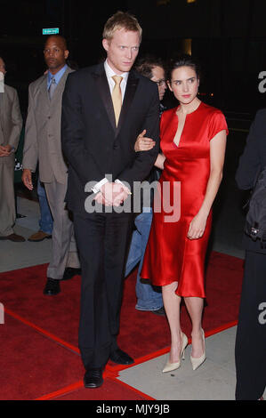 Jennifer Connelly and husband Paul Bettany arrive for the premiere of her  new movie Dark Water at the Clearview Chelsea West Cinema in New York on  June 27, 2005. (UPI Photo/Laura Cavanaugh