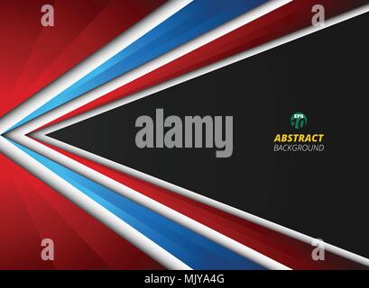 Abstract of soft gradient blue red white colors on black gradient background. Designing for modern of tangible work details. Illustration vector eps10 Stock Vector