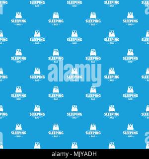 Sleeping bad pattern vector seamless blue Stock Vector