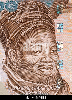 Ahmadu Bello portrait from Nigerian money Stock Photo