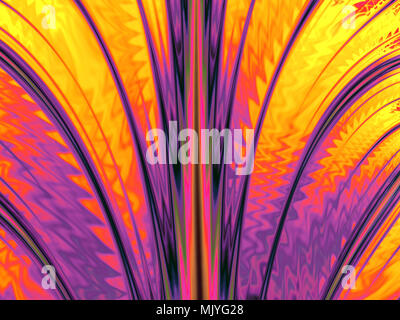 colorful fractal pattern with smooth lines. high-resolution abstract art. Stock Photo