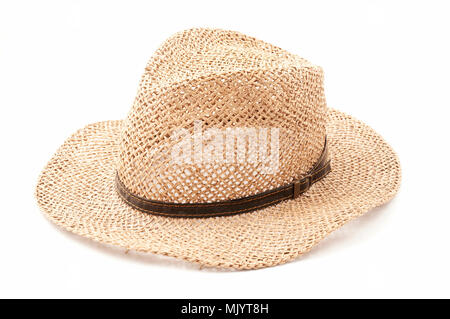 A straw hat on a white background Stock Photo