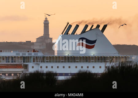 Brittany Ferries Cap Finistère arriving at Santander, Cantabria, Spain Stock Photo