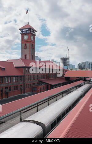 View on historic Union Station in the city of Portland, Oregon, USA. Stock Photo