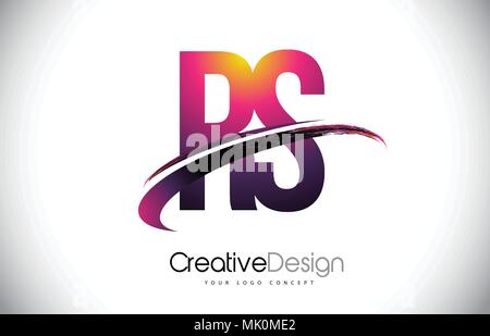 RS R S Letter Logo Design with Swoosh and Black Brush Stroke. Modern ...