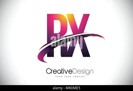 RX R X Letter Logo Design with Swoosh and Black Lines. Modern Creative ...