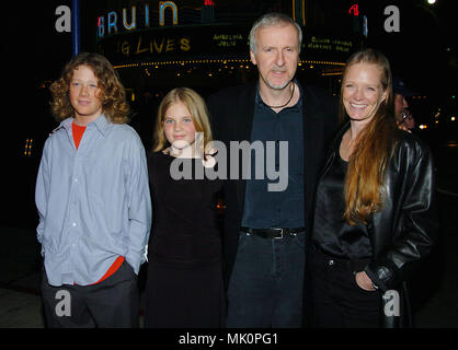 James Cameron With Wife Suzy Amos And Daughter Arriving At The Hellboy 