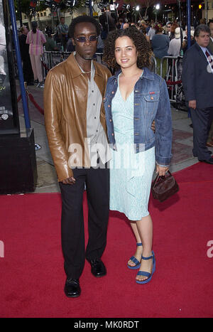 Don Cheadle and Bridgit Coulder arriving at The 'Swordfish' premiere at the Westwood Theatre in Los Angeles - June 4, 2001           -            CheadleDon CoulderBridgit02.JPG           -              CheadleDon CoulderBridgit02.JPGCheadleDon CoulderBridgit02  Event in Hollywood Life - California,  Red Carpet Event, Vertical, USA, Film Industry, Celebrities,  Photography, Bestof, Arts Culture and Entertainment, Topix Celebrities fashion /  from the Red Carpet-, Vertical, Best of, Hollywood Life, Event in Hollywood Life - California,  Red Carpet , USA, Film Industry, Celebrities,  movie celeb Stock Photo