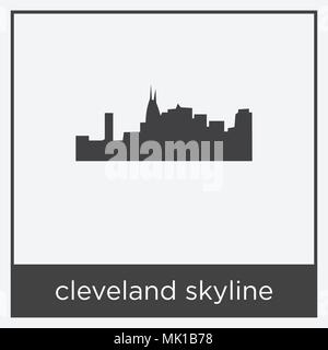 Ohio Cleveland architecture line skyline illustration. Linear vector ...