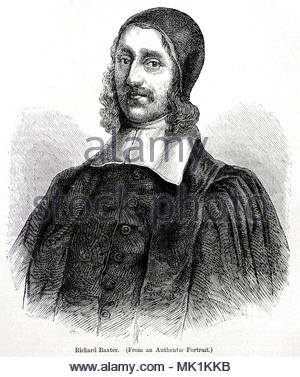 Richard Baxter 1615 – 1691 was an English Puritan church leader, poet, hymnodist, theologian, antique illustration from circa 1880 Stock Photo