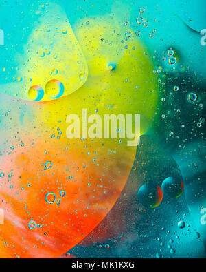 abstract background of colored spots circles on the water Stock Photo