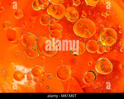 abstract background of colored spots circles on the water Stock Photo