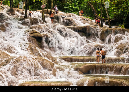 Dunn’s River Falls, Ocho Rios, Jamaica, West Indies Stock Photo