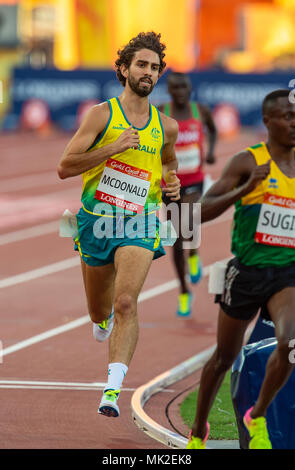 Morgan MCDONALD (Australia) competing in the Men's 5000m Final at the ...