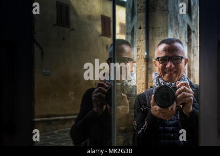 Bibbona, Leghorn, Italy - April 2018 the medieval village of Bibbona in Tuscany Stock Photo