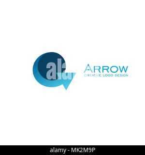 circle geometric motion arrow circle logo vector Stock Vector Image ...