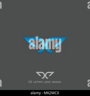 D E Letter logo design, elegant logo for your business, initial for your company name. vector icons. Stock Vector