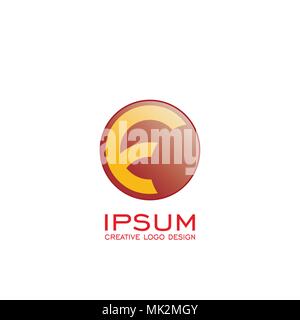 E letter logo design, circle concept,  creative logo design. Stock Vector