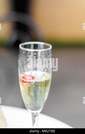 Refreshing Spanish cava (sparkling wine) served in glasses Stock Photo