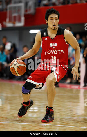 Tokyo, Japan. 6th May, 2018. Shohei Kikuchi (ALVARK) Basketball : 2017-18 B.LEAGUE B1 game between Alvark Tokyo 106-68 Kyoto Hannaryz at Tachikawa Tachihi Arena in Tokyo, Japan . Credit: Yusuke Nakanishi/AFLO SPORT/Alamy Live News Stock Photo