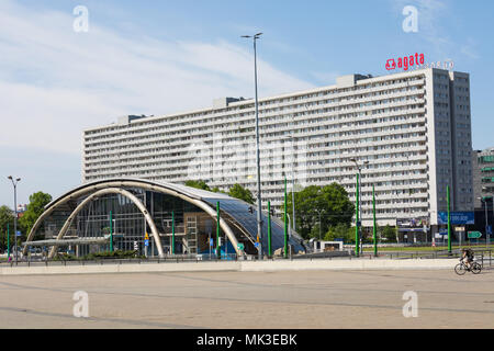 KATOWICE, POLAND - MAY 05, 2018: Panoramic view in modern district of Katowice, Silesia, South of Poland. Stock Photo