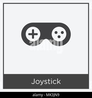 Joystick icon isolated on white background with gray frame, sign and symbol Stock Vector