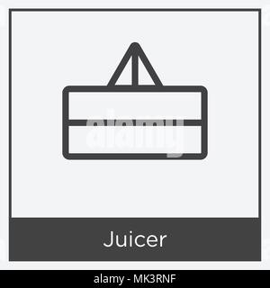 Juicer icon isolated on white background with gray frame, sign and symbol Stock Vector