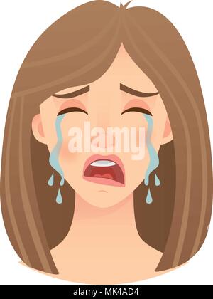 emotions of womans face Stock Vector