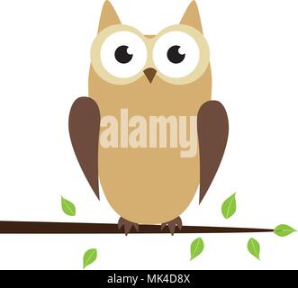 Vector illustration of cute cartoon owl vector designs for baby showers, birthdays and invitation. Stock Vector