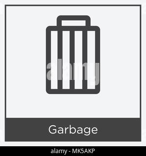 Garbage and waste vector border frame ocean pollution Stock Vector ...