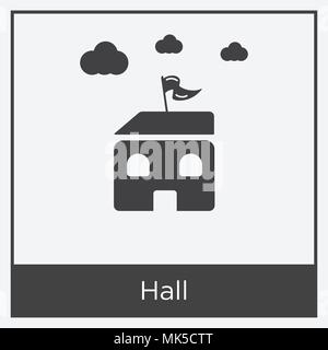 Hall icon isolated on white background with gray frame, sign and symbol Stock Vector