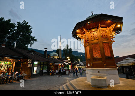 Sebilj Fountain, Sarajevo old bazaar, Bascarsija, Bosnia Stock Photo