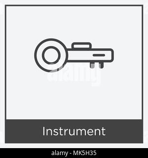 Instrument icon isolated on white background with gray frame, sign and symbol Stock Vector