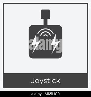 Joystick icon isolated on white background with gray frame, sign and symbol Stock Vector